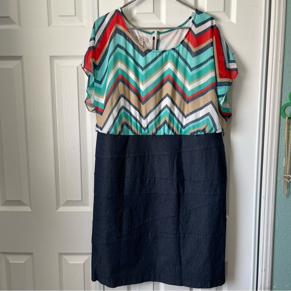 Established 1962 Denim women’s Chiffon Dress Size 18 A170